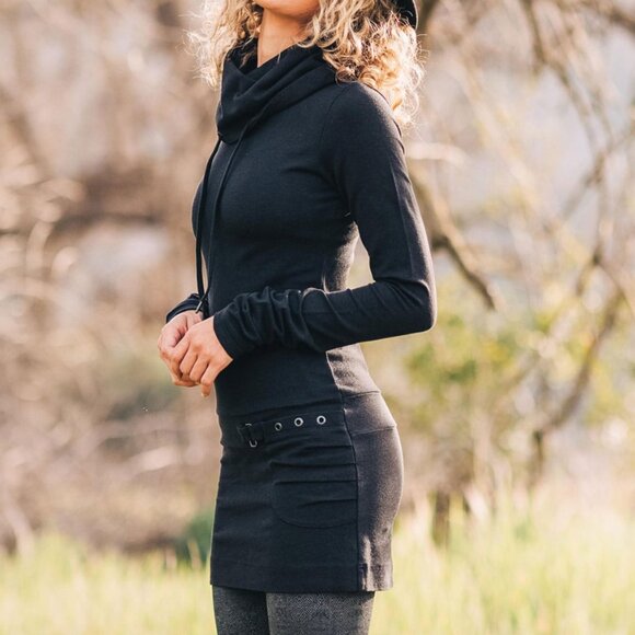 Nomads Hemp Wear Tops - Nomads Hemp Wear Pocket Tunic in Midnight Navy